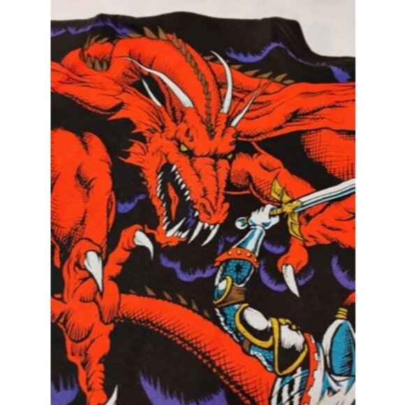 Vintage Liquid Blue Dragon AOP / AC DC T Shirt Sz L Test Print - Picture 7 of 9